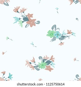 Abstract flower seamless pattern background