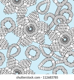 Abstract flower seamless pattern background