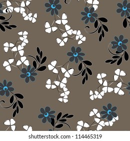 Abstract flower seamless pattern background