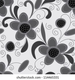 Abstract flower seamless pattern background