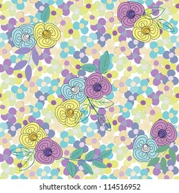 Abstract flower seamless pattern background
