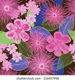 Abstract flower seamless pattern background