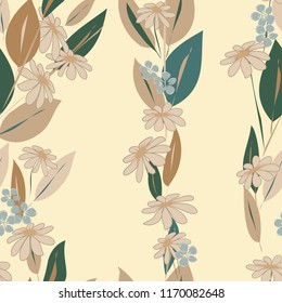 Abstract flower seamless pattern background