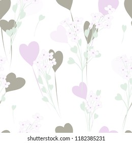 Abstract flower seamless pattern background