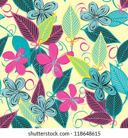 Abstract flower seamless pattern background