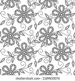 Abstract flower seamless pattern background