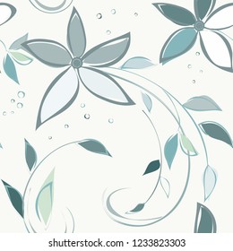 Abstract flower seamless pattern background