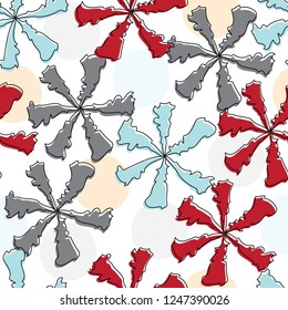 Abstract flower seamless pattern background