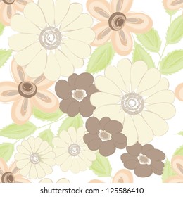 Abstract flower seamless pattern background