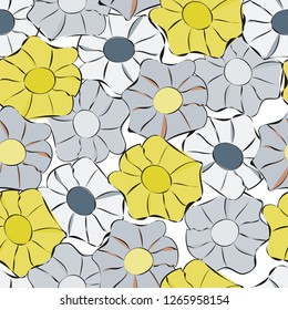 Abstract flower seamless pattern background