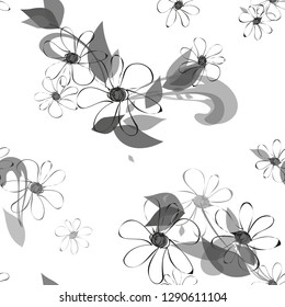 Abstract flower seamless pattern background