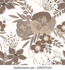 Abstract flower seamless pattern background