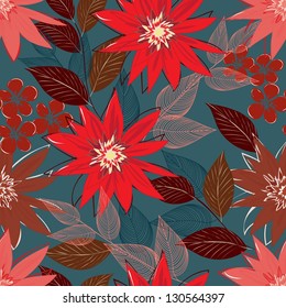 Abstract flower seamless pattern background