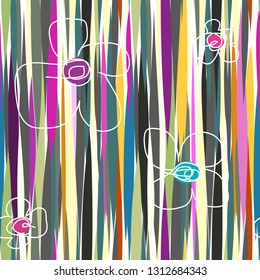 Abstract flower seamless pattern background