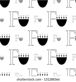 Abstract flower seamless pattern background