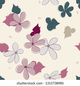 Abstract flower seamless pattern background