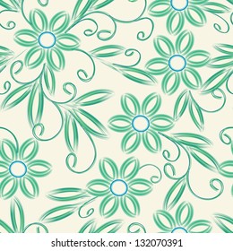 Abstract flower seamless pattern background