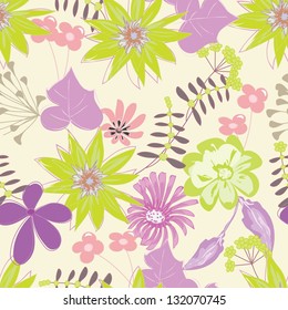 Abstract flower seamless pattern background