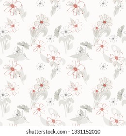 Abstract flower seamless pattern background