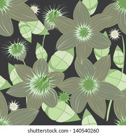 Abstract flower seamless pattern background