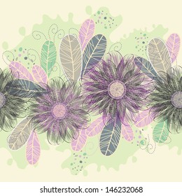 Abstract  flower seamless pattern background