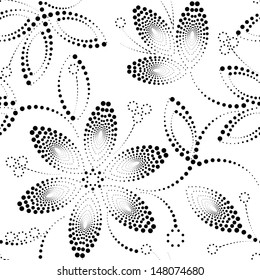 Abstract flower seamless pattern background