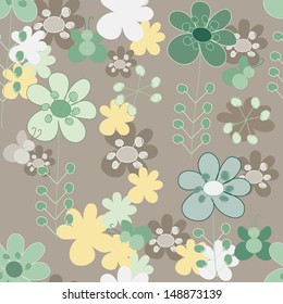 Abstract flower seamless pattern background