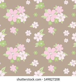 Abstract flower seamless pattern background