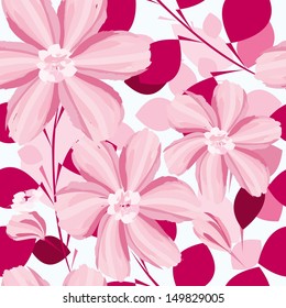 Abstract flower seamless pattern background