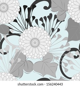 Abstract flower seamless pattern background