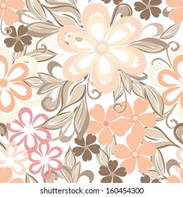 Abstract flower seamless pattern background
