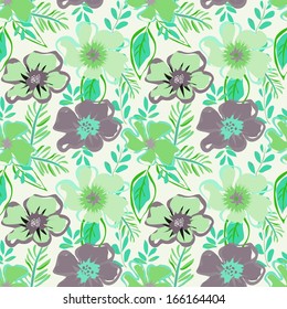 Abstract flower seamless pattern background