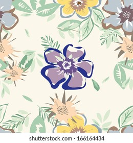 Abstract flower seamless pattern background