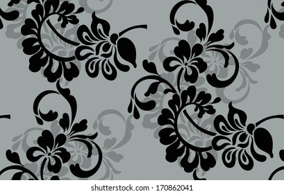 Abstract flower seamless pattern background. Elegance Floral vector illustration.