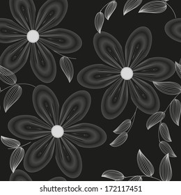 Abstract flower seamless pattern background