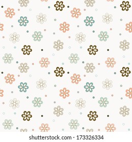 Abstract flower seamless pattern background