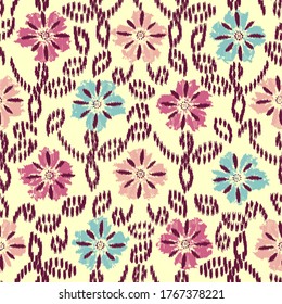 Abstract flower seamless pattern background
