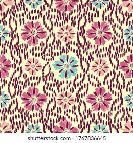 Abstract flower seamless pattern background

