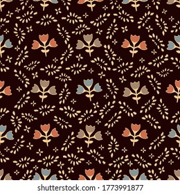 Abstract flower seamless pattern background
