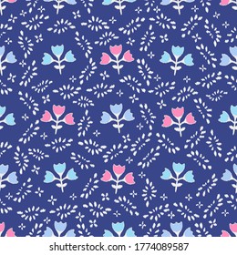 Abstract flower seamless pattern background
