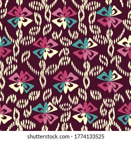 Abstract flower seamless pattern background
