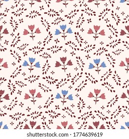 Abstract flower seamless pattern background
