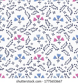 Abstract flower seamless pattern background
