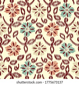 Abstract flower seamless pattern background
