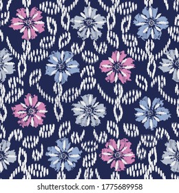 Abstract flower seamless pattern background
