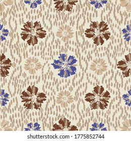 Abstract flower seamless pattern background
