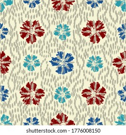 Abstract flower seamless pattern background
