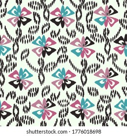 Abstract flower seamless pattern background

