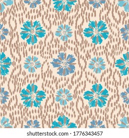 Abstract flower seamless pattern background
