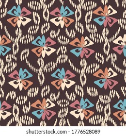 Abstract flower seamless pattern background
